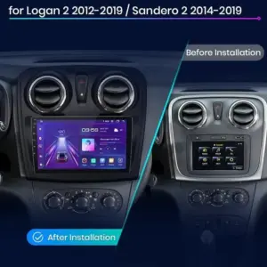 Autonavigacio.hu – Rádió navigáció Renault Logan 2 Sandero 2014-2019 Android Auto Carplay – kép 2