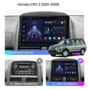 Autonavigacio.hu – Rádió navigációs rádió Honda CR-V CRV 2 2001-2006 Android Auto Carplay – kép 2