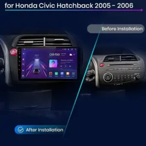 Autonavigacio.hu – Rádió navigáció Honda Civic Hatchback 2005-2011 Android Auto Carplay – kép 2