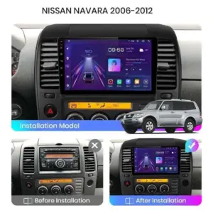 Autonavigacio.hu – Navigációs rádió Nissan Navara 2006-2012 Android Auto Carplay – kép 2
