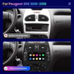 Autonavigacio.hu – Rádió navigáció Peugeot 206 206CC 206SW 2001-2016 Android Auto Carplay – kép 2