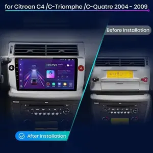 Autonavigacio.hu – Rádió navigáció Citroen C4 2004 - 2009 Android Auto Carplay – kép 2