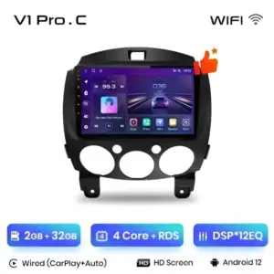 Autonavigacio.hu – Rádió navigáció Mazda 2 2007 - 2014 - CARPlay Android Auto – kép 3