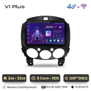 Autonavigacio.hu – Rádió navigáció Mazda 2 2007 - 2014 - CARPlay Android Auto – kép 4