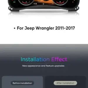 Autonavigacio.hu – 12,3 hüvelykes digitális virtuális FIS műszerfal a Jeep Wrangler 2011-2017-hez – kép 7