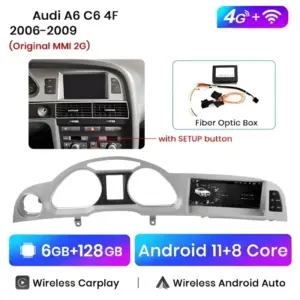 Autonavigacio.hu – Rádió navigáció Audi A6 C6 2005-2011 Carplay Android Auto – kép 9