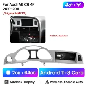 Autonavigacio.hu – Rádió navigáció Audi A6 C6 2005-2011 Carplay Android Auto – kép 11