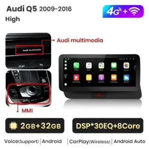 Autonavigacio.hu – Rádió navigáció Audi Q5 2009-2016 10.25 "Android Auto Carplay – kép 12