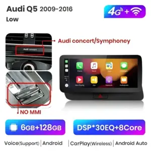 Autonavigacio.hu – Rádió navigáció Audi Q5 2009-2016 10.25 "Android Auto Carplay – kép 13