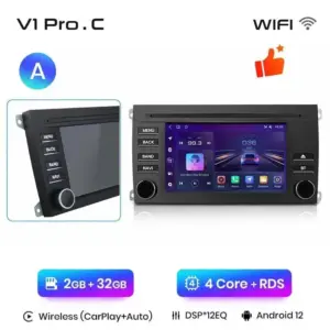 Autonavigacio.hu – Rádió navigáció Porsche Cayenne GTS 2003 - 2010 Carplay Android Auto – kép 14