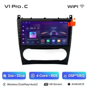 Autonavigacio.hu – Rádiónavigáció Mercedes Benz c W203 facelift 2005-2009 Android auto Carplay – kép 14