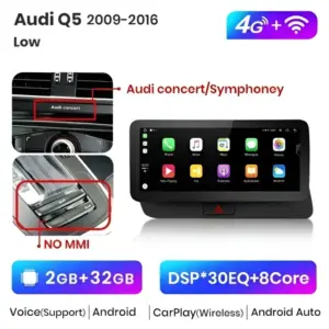 Autonavigacio.hu – Rádió navigáció Audi Q5 2009-2016 10.25 "Android Auto Carplay – kép 14