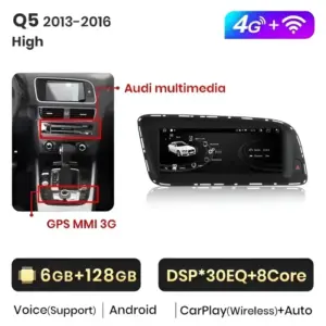 Autonavigacio.hu – Rádió navigáció Audi Q5 2009-2016 Carplay Android Auto – kép 14