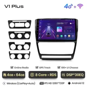 Autonavigacio.hu – Rádió navigációs skoda octavia 2 A5, 2006 - 2013 Android Auto Carplay – kép 15