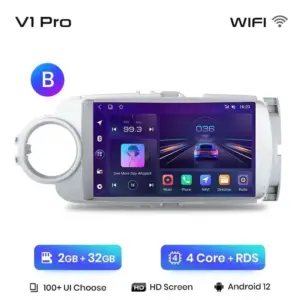 Autonavigacio.hu – Navigációs rádió Toyota Yaris 2012-2017 Android Auto Carplay – kép 15