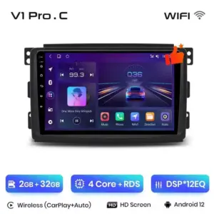 Autonavigacio.hu – Rádió navigáció Smart Forwo 2005 - 2010 Android Auto GPS Carplay – kép 17