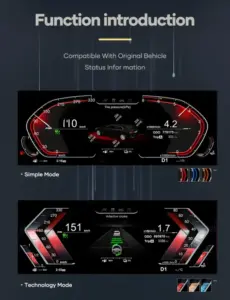 Autonavigacio.hu – 12,3 hüvelykes digitális virtuális FIS LCD pilótafülke a BMW F10 F18 F18 F06 F12 F13 F01 F02 F03 F25 F26 F15 F16 – kép 19