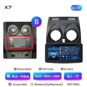 Autonavigacio.hu – Rádió navigáció Nissan Qashqai J10 2006 - 2013 Carplay Android Auto – kép 20