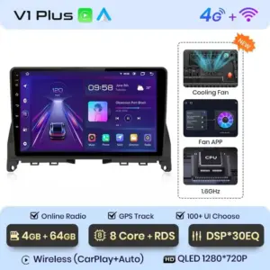 Autonavigacio.hu – Android rádió CarPlay funkcióval a Mercedes Benz C-osztályhoz W204/S204 2006-2011 között – kép 20