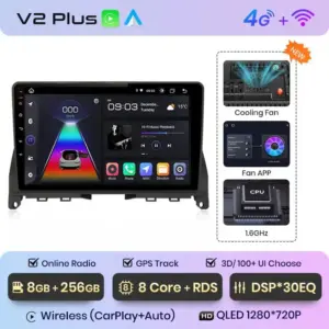 Autonavigacio.hu – Android rádió CarPlay funkcióval a Mercedes Benz C-osztályhoz W204/S204 2006-2011 között – kép 22