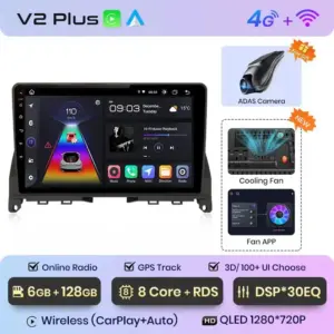 Autonavigacio.hu – Android rádió CarPlay funkcióval a Mercedes Benz C-osztályhoz W204/S204 2006-2011 között – kép 23