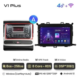 Autonavigacio.hu – Rádió navigáció Kia Carens 2013 - 2018 Carplay Android Auto – kép 24