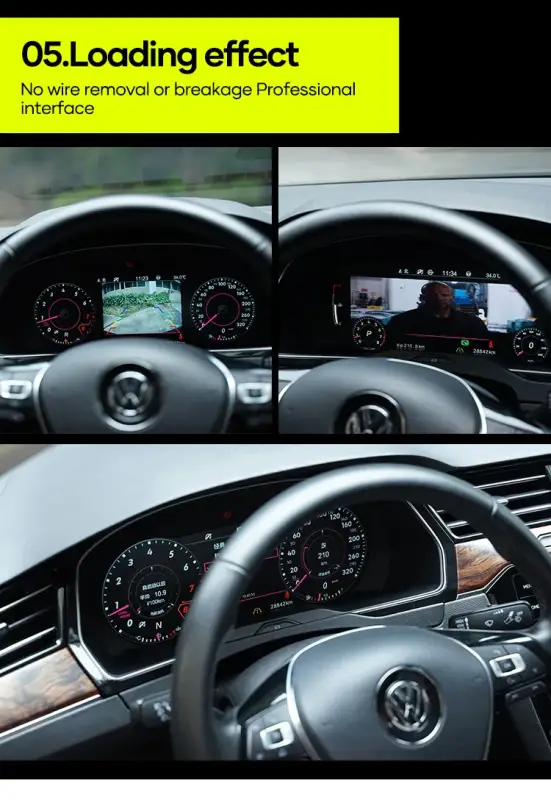 Autonavigacio.hu – 12,3 hüvelykes digitális virtuális pilótafülke FIS műszerfal a VW Scirocco, Jetta, Golf 6 és 7, Passat B8 B7 számára – ké